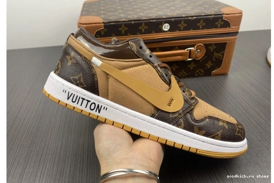 WHITE-LouiV (WITH JORDAN -LouiV CASE) Top O-W AIR 1 Low 0523
